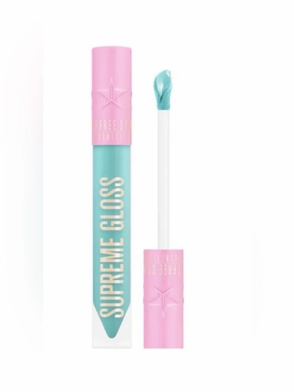 NEW Jeffree Star Cosmetics Supreme Gloss GLOSS’D IN PARADISE Neon Teal Lipgloss